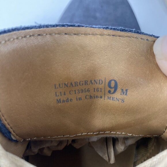 Cole Haan Lunargrand Suede Wingtip Oxford Shoes Blue Gray Men’s Size 9 Used - Picture 4 of 15